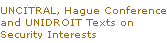UNCITRAL, Hague Conference and UNIDROIT Texts on Security Interests