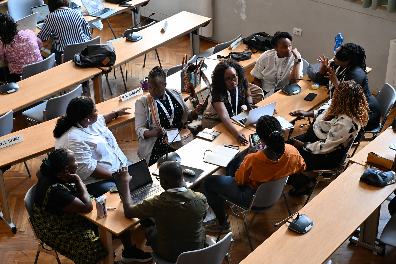 Participants working in groups during a collaborative session of IPLD Africa Plus 2026
